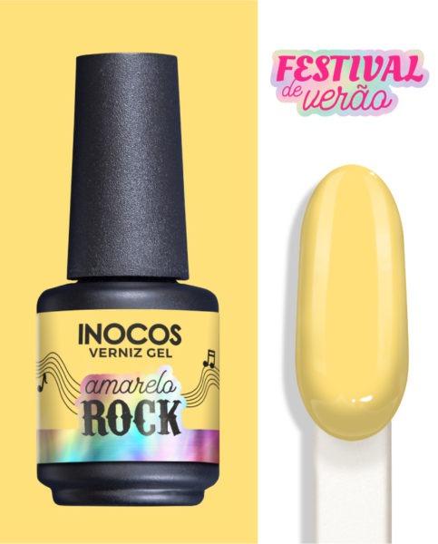VERNIZ GEL INOCOS AMARELO ROCK
