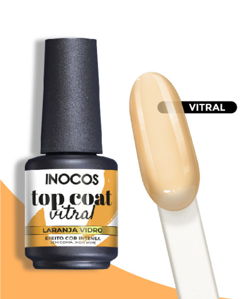 TOP COAT VITRAL LARANJA VIDRO